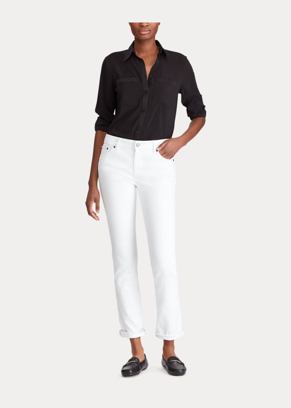 Women's Ralph Lauren Slimming Premier Straight Jeans | 581679ALV